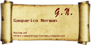 Gasparics Norman névjegykártya